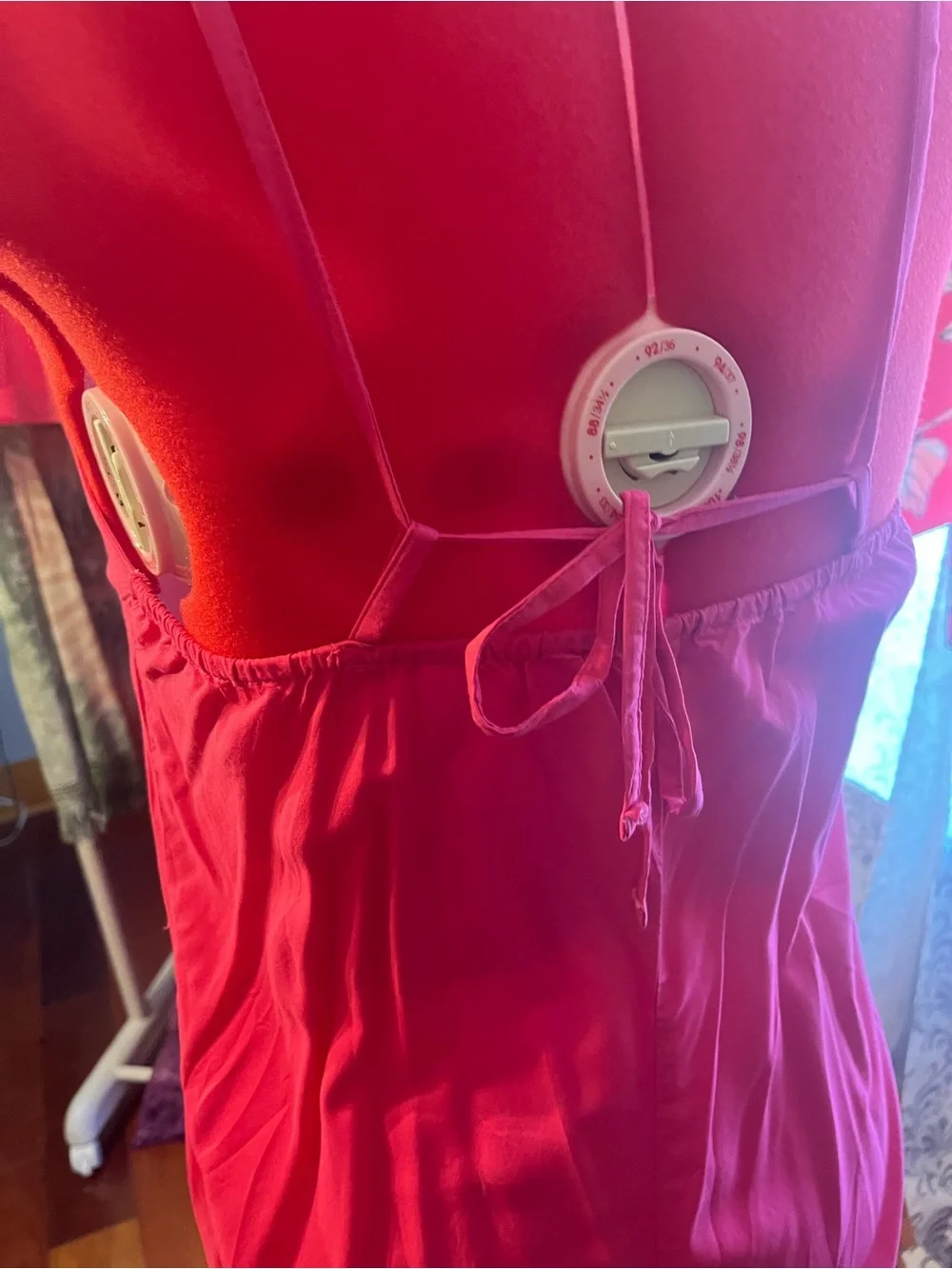 Old Navy Hot Pink Maxi Slip Dress with Spaghetti Straps